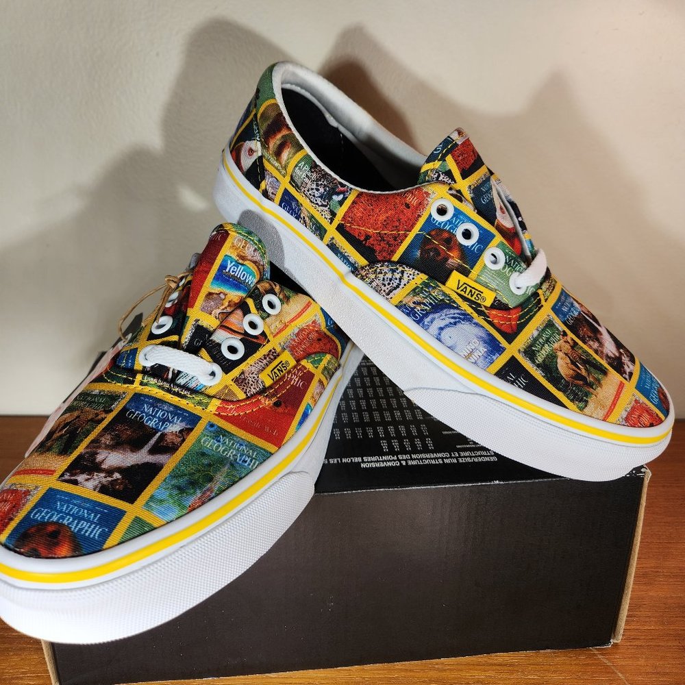 NWT VANS Era (National Geographic) Multicolor/ True White Men (5.0)/ Women (6.5)